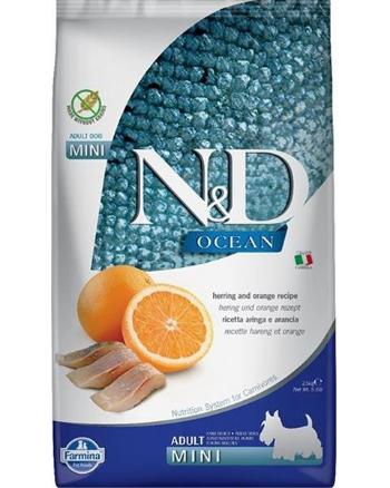 Farmina N&D dog OCEAN (GF) adult mini, herring & orange 2,5kg