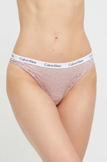 Brazílske nohavičky Calvin Klein Underwear ružová farba