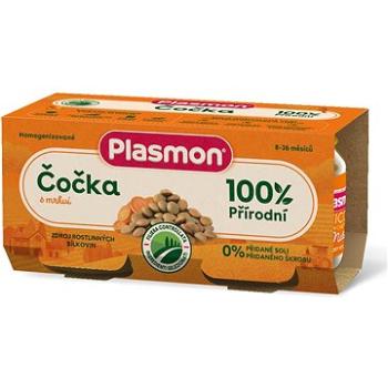 PLASMON príkrm bezlepkový zeleninový so šošovicou a mrkvou 2× 80 g, 8 m+ (8001040199411)