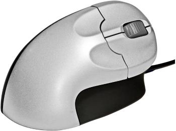 BakkerElkhuizen GripMouse ergonomická myš USB optická striebornočierná 3 null 1200 dpi extra veľké tlačidlá