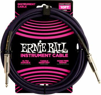 Ernie Ball Braided Straight Straight Inst Cable 3 m Rovný - Zalomený Nástrojový kábel