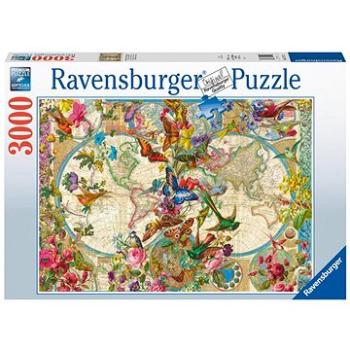 Ravensburger 171170 Motýlia mapa sveta 3000 dielikov (4005556171170)