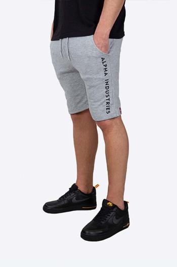 Šortky Alpha Industries Al Sweat 116365.17-grey, pánske, šedá farba