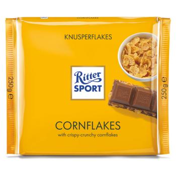 RITTER SPORT Mliečna čokoláda s kukuričnými lupienkami 250 g