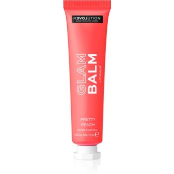 Revolution Relove Glam Balm výživný balzam na pery s vôňou Pretty Peach 15 g