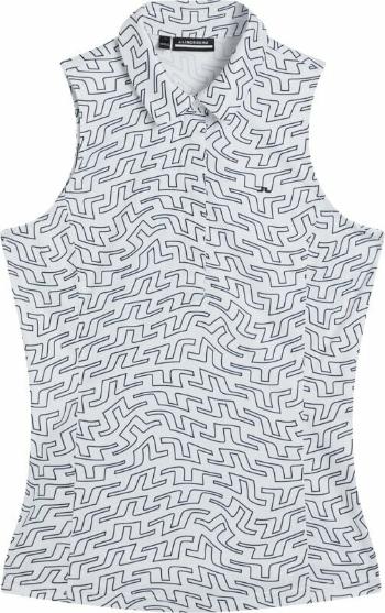 J.Lindeberg Dena Print Sleeveless Golf Top White Outline Bridge Swirl M