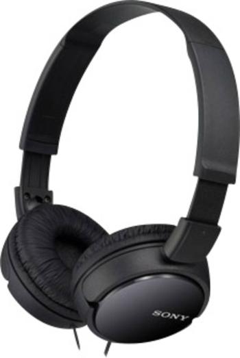 Sony MDR-ZX110AP   slúchadlá On Ear na ušiach zložiteľná, Headset čierna