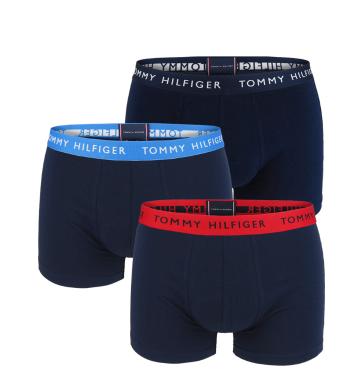 TOMMY HILFIGER - 3PACK premium cotton essentials deep blue boxerky s farebným pásom - limitka-XL (101-111 cm)