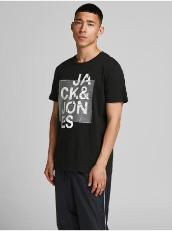 Tričká s krátkym rukávom pre mužov Jack & Jones - čierna