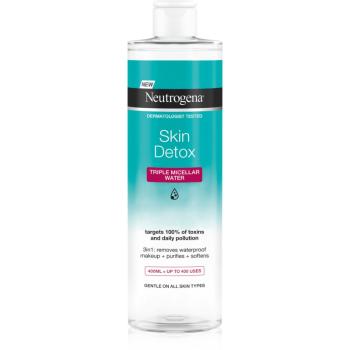 Neutrogena Skin Detox čistiaca micelárna voda na vodeodolný make-up 400 ml