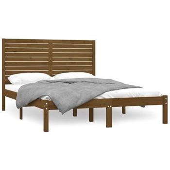 Rám postele medovo hnedý masívne drevo 120 × 200 cm, 3104606