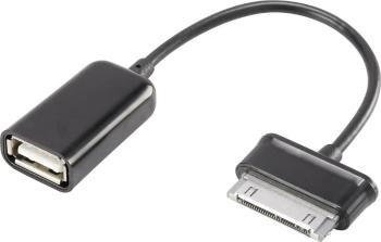 USB kábel RENKFORCE 1x Samsung zástrčka ⇔ 1x USB 2.0 zásuvka 0.10 m, čierna s OTG