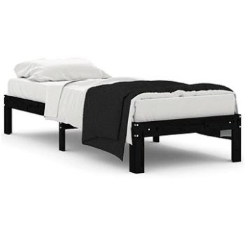 Rám postele čierny masívne drevo 75 × 190 cm Small Single, 810329
