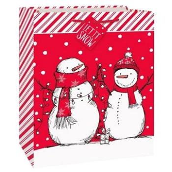Vianočná darčeková taška so snehuliakmi – Vianoce – 26 × 64 × 35 cm (11179780785)