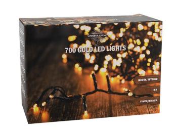 SVENSKA LIVING Vianočná svetelná reťaz 700 LED IP44 14m s časovačom