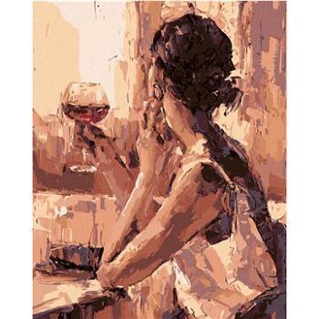 Maľovanie podľa čísel – Žena s pohárom vína (HRAbz33282nad)