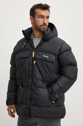 Bunda Columbia Ballistic Ridge Oversized Puffer pánska, čierna farba, zimná, oversize