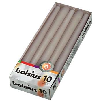 BOLSIUS parafínová sviečka sivá 10 ks (8717847134134)