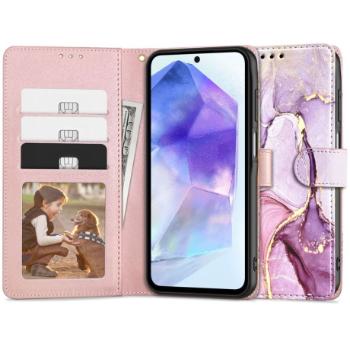 Tech-Protect Wallet knižkové puzdro na Samsung Galaxy A55 5G, marble