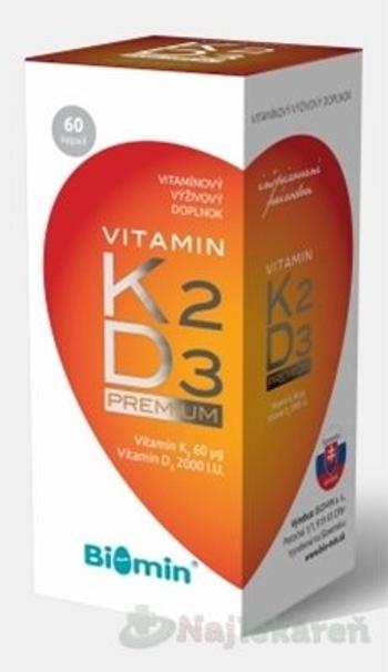 BIOMIN VITAMIN K2 D3 PREMIUM 2000 I.U., 60 ks