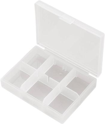 TRU COMPONENTS PP06-01 krabička na drobné súčiastky, (d x š x v) 84 x 63 x 20 mm, Priehradiek: 6, variabilné rozčlenenie