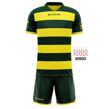 KIT RUGBY VERDE SCURO/GIALLO Tg. M