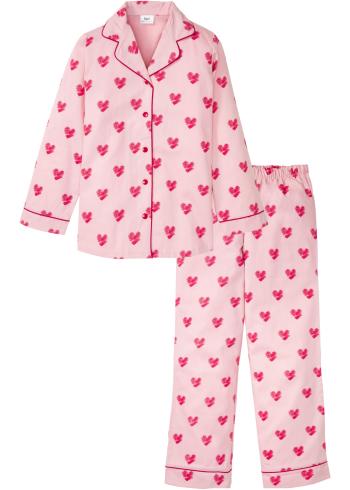 Flanelové pyžamo z bio bavlnou, Pink Collection