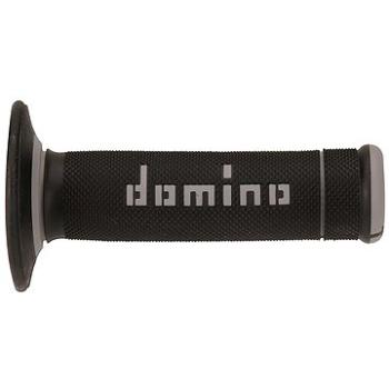 Domino gripy A190 offroad dĺžka 123 + 120 mm, čierno-sivé (M018-130)