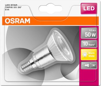 OSRAM 4058075264397 LED  En.trieda 2021 A + (A ++ - E) E14 klasická žiarovka 5 W teplá biela (Ø x d) 50.0 mm x 73.0 mm