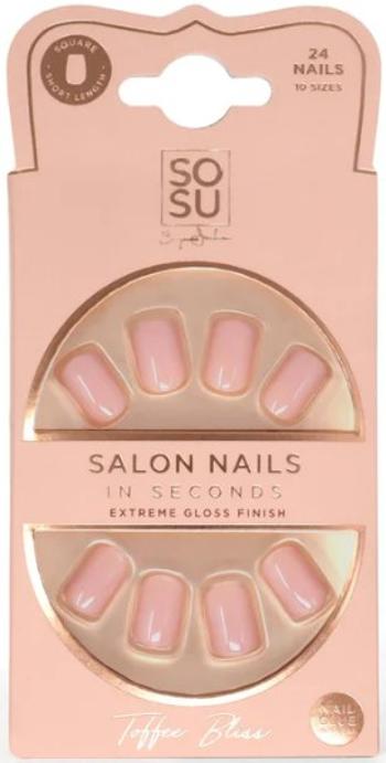 SOSU Cosmetics Umelé nechty Toffee Bliss (Salon Nails) 24 ks