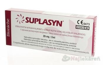 SUPLASYN sterilný roztok hyaluronátu sodného 20 mg/2 ml 2 ml