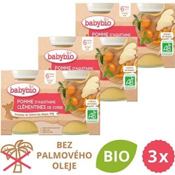 BABYBIO Jablko s klementínkami 3× (2× 130 g) (BABY11825s)