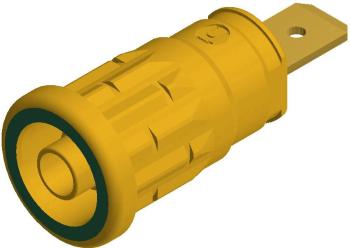 SKS Hirschmann SEP 2620 F6,3 bezpečnostna laboratórna zásuvka zásuvka, vstavateľná vertikálna Ø pin: 4 mm žltá, zelená 1