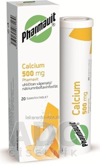 CALCIUM 500 mg PHARMAVIT tbl eff (tuba PP) 1x20 ks