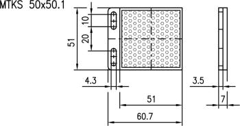 Leuze Electronic 50117583 reflektor  MTKS 50 x 50.1  1 ks