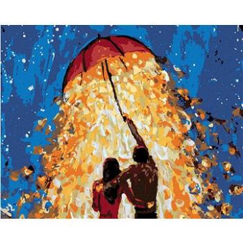 Maľovanie podľa čísel – Muž a žena pod žiariacim dáždnikom (HRAbz33344nad)