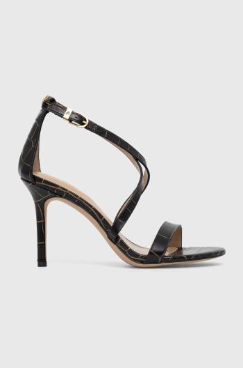 Kožené sandále Lauren Ralph Lauren Gabriele čierna farba, 802882595001
