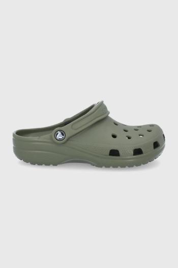 Šľapky Crocs dámske, zelená farba