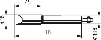 Ersa 202 MZ spájkovací hrot dlátová forma, zosilnená, poniklovaná Veľkosť hrotov 18 mm  obsah, množstvo obsiahnutého obs