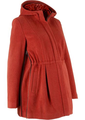 Tehotenský kabát s kapucňou, regulovateľný v šírke