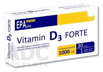 EPAplus Vitamin D3 FORTE 1000 I.U. 30 tabliet