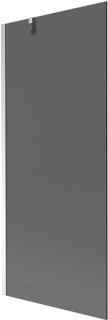 MEXEN/S - Next vaňová zástena FIX 80 x 150 cm, grafit, chróm 895-080-000-00-40-01