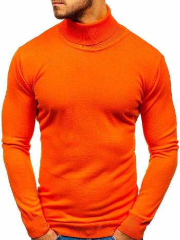 Oranžový pánsky sveter / rolák BOLF 2400