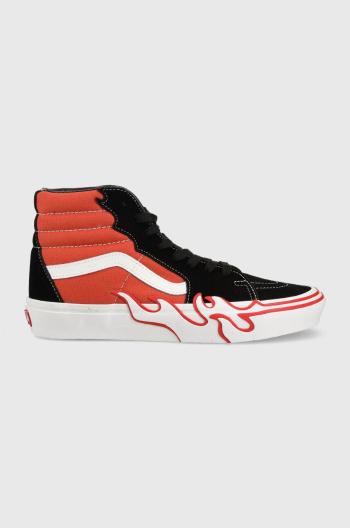 Tenisky Vans SK8-Hi Flame pánske, oranžová farba, VN0005UJGWP1