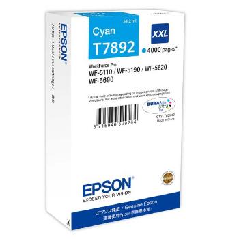 EPSON T7892 (C13T789240) - originálna cartridge, azúrová, 34ml
