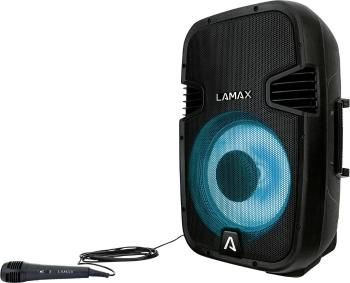 Lamax PartyBoomBox500 vybavenie na karaoke odolné proti striekajúcej vode, ambient light, možné znovu nabíjať, vr. mikro