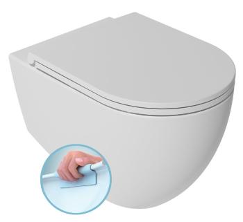ISVEA - INFINITY závesná WC misa, Rimless, 36,5x53cm, matná biela 10NF02001-2L