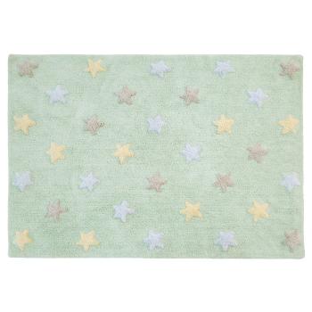Ourbaby tricolor stars rug mint 32045-0 obdĺžnik 120 x 160 cm zelená