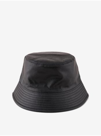 Čierny dámsky koženkový klobúk Pieces Augusta