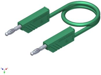 SKS Hirschmann CO MLN SIL 100/1 merací kábel [lamelový zástrčka 4 mm - lamelový zástrčka 4 mm] 1.00 m zelená 1 ks
